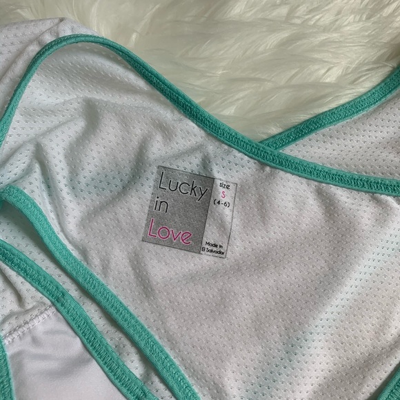 Tennis Tank Top LUCKY IN LOVE small white - Picture 3 of 3